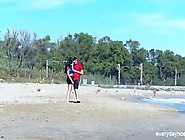 Amazing Brunette Gets Fucked Up Ass On Beach