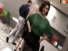 3D Game - The Office - Gameplay #17 Lustful Girl Anal Pounded Dildo With Boss