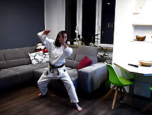 Karate foot smother and domination