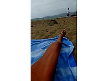 Playing with my dick with women walking by @ beach