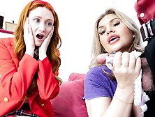 Hard fuck in the cowgirl pose with hot Scarlet Skies and Andie Anderson