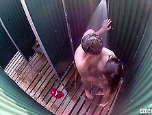 Hidden Cam In Public Shower Captures Czech Couple Having Fun
