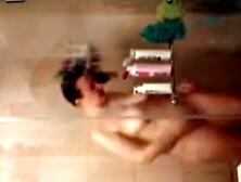 Spying on Stepmom showering and masturbating
