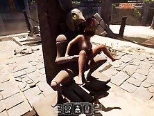 A Statue Is Fucking Lara Croft While 1, 000 Viewers Are Watching.