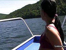 Czech Lesbians Fingering On The Boat At Lake