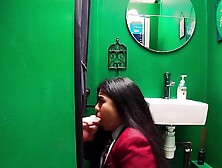 Asian girl sucks dick at the gloryhole
