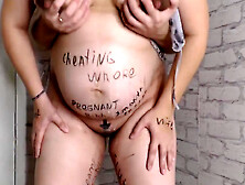 Hawt Wife With A Biggest Preggo Abdomen Get Banged Afresh After No-fuck-rubber Bareback By Her Old Lover! With Milky Mari