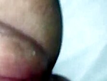 Dirty talking white girl cumming on curved glass toy