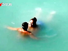 Beach Secretly watching.  Lucky dude caught BIG BREASTED WOMAN size mermaid in the sea