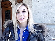 GERMAN SCOUT - Braces Fit MILF Karina King I Real Pickup for Hard Casting Fuck