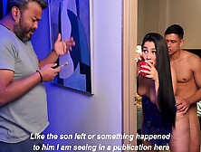 Angel Cruz And Sarah Black - Big Ass Stepmom Agrees To Share Bed With Stepson