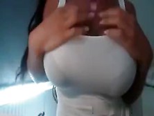 Big Fake Boobs Of My Hot Gf Exposed