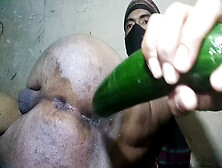 Gay Cucumber Dildo Anal Sex