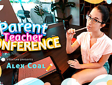 Alex Coal - Parent Teacher Conference - Cute Young Teacher Solo Masturbation With Toys (18+)