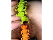 Doggy Style Dawlface Perfect Booty Bound To Bed Gaped Twat Stuffed With Stretchy Alien Toys