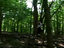 Not her day,  tied fucked in the woods