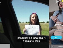 "Hot MILF Gives Hitchhiker Wild Sex in Car - Amateur Blowjob & Hardcore Fucking"