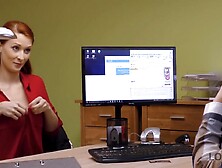 Usual arrangement is boring so creditor prefers to be carnal - Busty redhead in reality scene