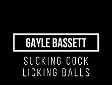 GAYLE BASSETT LICKING AND SUCKING SWEATY SALTY BALLS