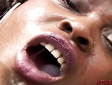 Thick Ebony Nyeema Takes Big White Cock in Her Booty - Anal & Facial
