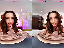 Brunette's Sensual Handjob in VR Ignites Fiery Passion