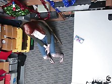 Cute Redhead Fucked For Stealing TV at MyShopSex