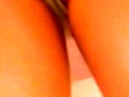 Very cool peach in white sexy lingerie going on shopping