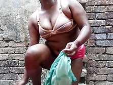 Young desi doll Skakoi enjoying a shower outdoors