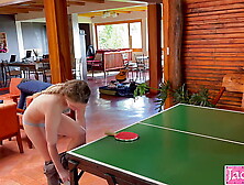 Stepsister Lost A Game Of Ping Pong So Drilled Her On Table