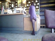 Beautiful Legs At Coffee Shop