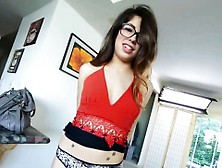 Nerdy Ava Taylor Shows Off Her Lingerie