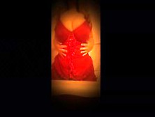 Big Tit Blonde Striptease In Red Lingerie