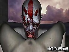 Hot 3D Cartoon Zombie Babe Gets Licked And Fucked