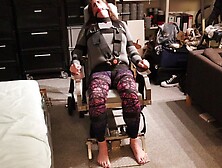 Strapped Into Transport Chair And Tormented