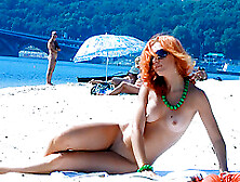 Sweet Nudist Youngster Enjoys Spending A Day On A Beach With Her Friends