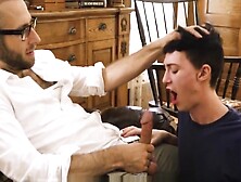 Step Dad Fucks His Twink Step Son In His Man Cave