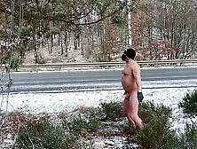 Caught Naked In The Freezing Cold Snow -7°C