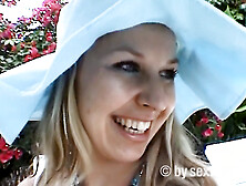Outdoor Party with Sexy Blonde