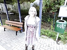 POV Anal Creampie Sex for skinny Bavarian golden-haired Cutie after Oktoberfest Pick Up at Bus Stop