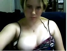 Boring German Blondie Demonstrates Her Boob With Poker Face