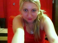 Blonde Does a Couple of Nice Teases on Cam