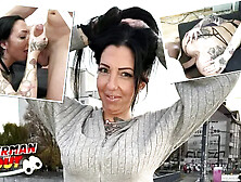 Inked German Cougar Sara Deluxe with Big Ass First Time Casting Fuck after Pi...