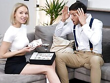 Sweet and hot doggy style fuck with a blonde girlfriend Barbie Brill