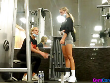 Hot Slim Fit Skinny Blonde Twin Step Sisters In Tight Spandex