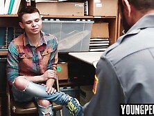 First-Time Anal With Hunky Cop Leaves Young Guy's Ass Sore!