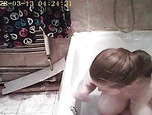 Step Sister Enjoying A Bath