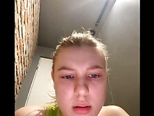 Masturbates in public. Ride to the dildo. Fuck anal