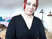 German chubby redhead amateur young woman makes private POV porn