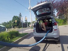 Risky Public Car Wash Short Skirt No Panties --Gopro- No Online Camera Boy