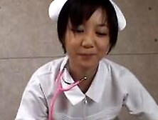 Asian Nurse Is Sucking And Titty Fucking The Dick